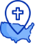 united states of america CHURCHPIN